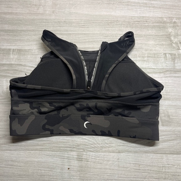 Zyia Active Camouflage Black Racerback Sports Bra Removable Pads Women’s size XL - Picture 5 of 14